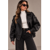  Midnight Oversized Leather Jacket